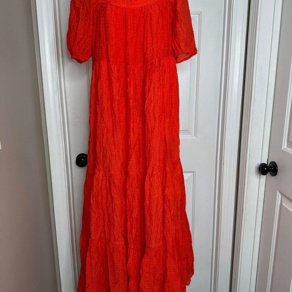 Anthropologie Red Maxi Dress Size Large - Picture 3 of 5